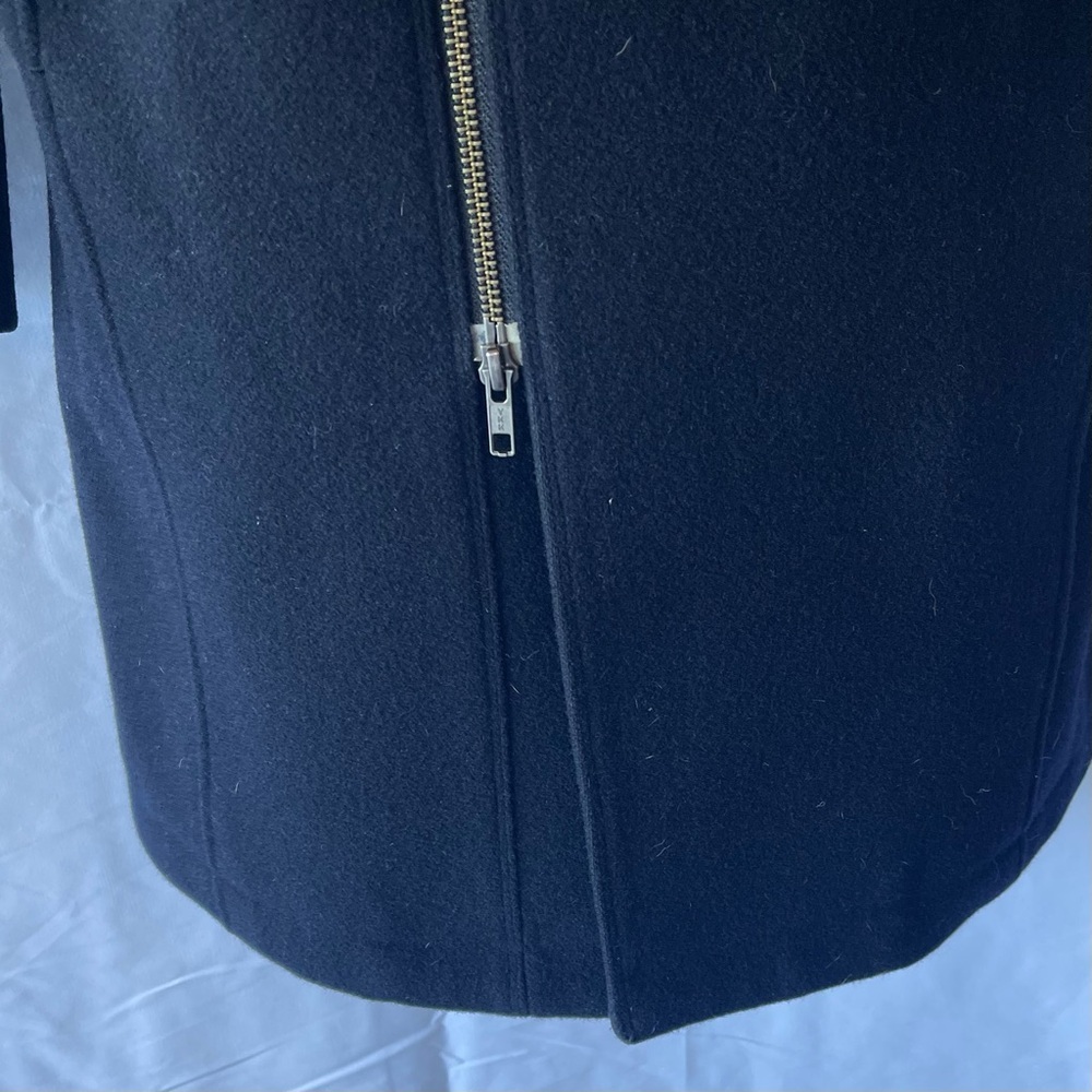 REISS Wool Blend Asymmetrical Zipper Coat - Picture 9 of 14